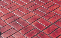 Example of Basketweave Brick Stamp